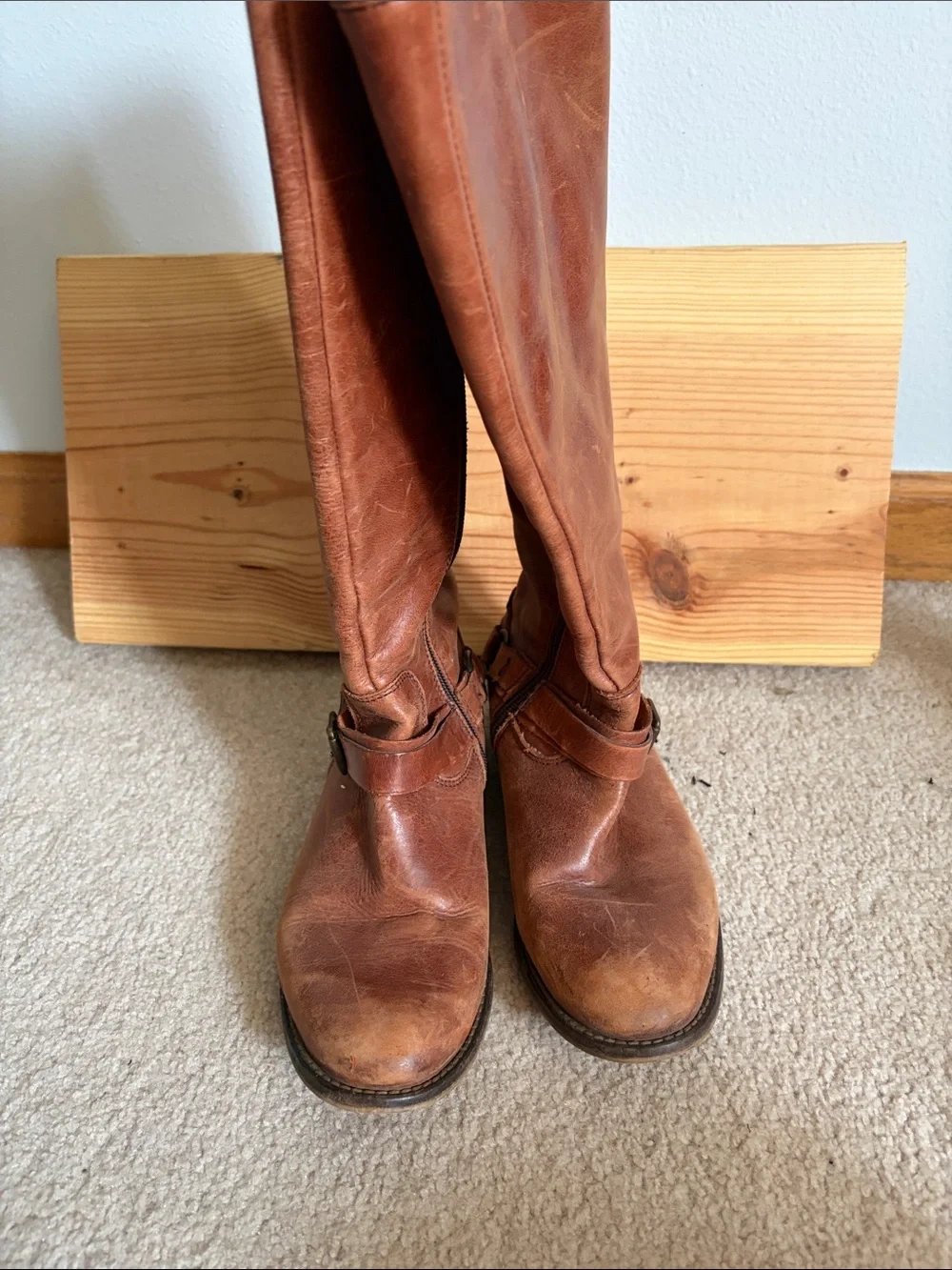 hinge Tall Riding Boots Brown - Picture 4 of 10